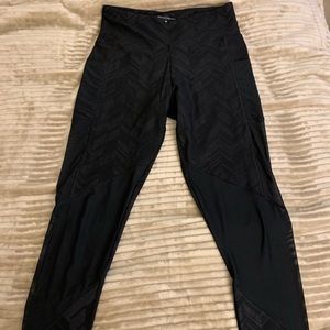 Bally mesh panel black high waisted leggings